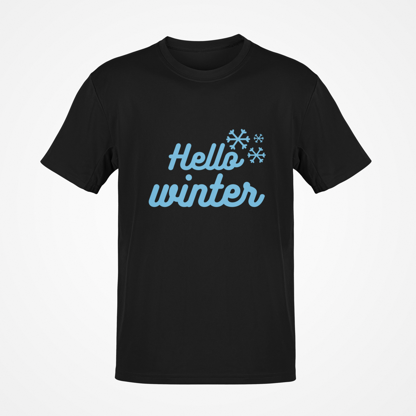 Hello Winter (Blue Text) T-Shirt