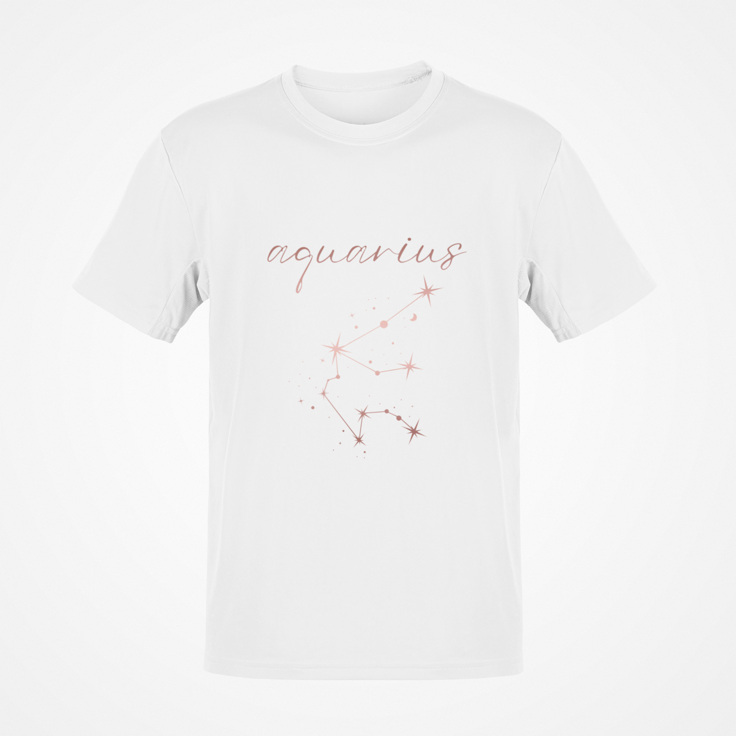 Aquarius Zodiac Sign (Rose Gold) T-Shirt