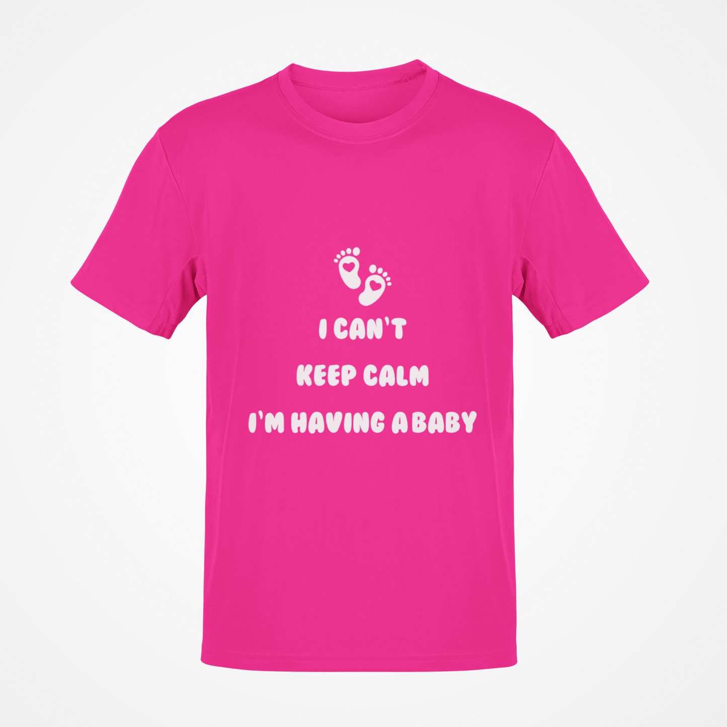 I Can't Keep Calm I'm Having A Baby (White Text) T-Shirt