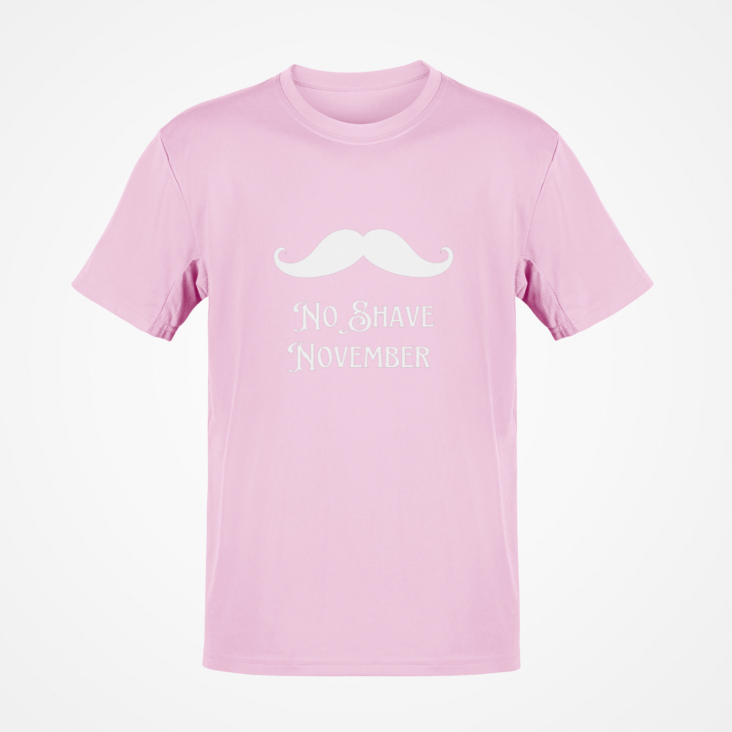 No Shave November Mustache (White) T-Shirt