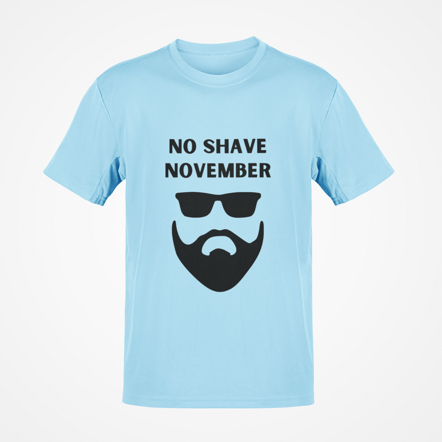 No Shave November Beard & Sunglasses (Black) T-Shirt