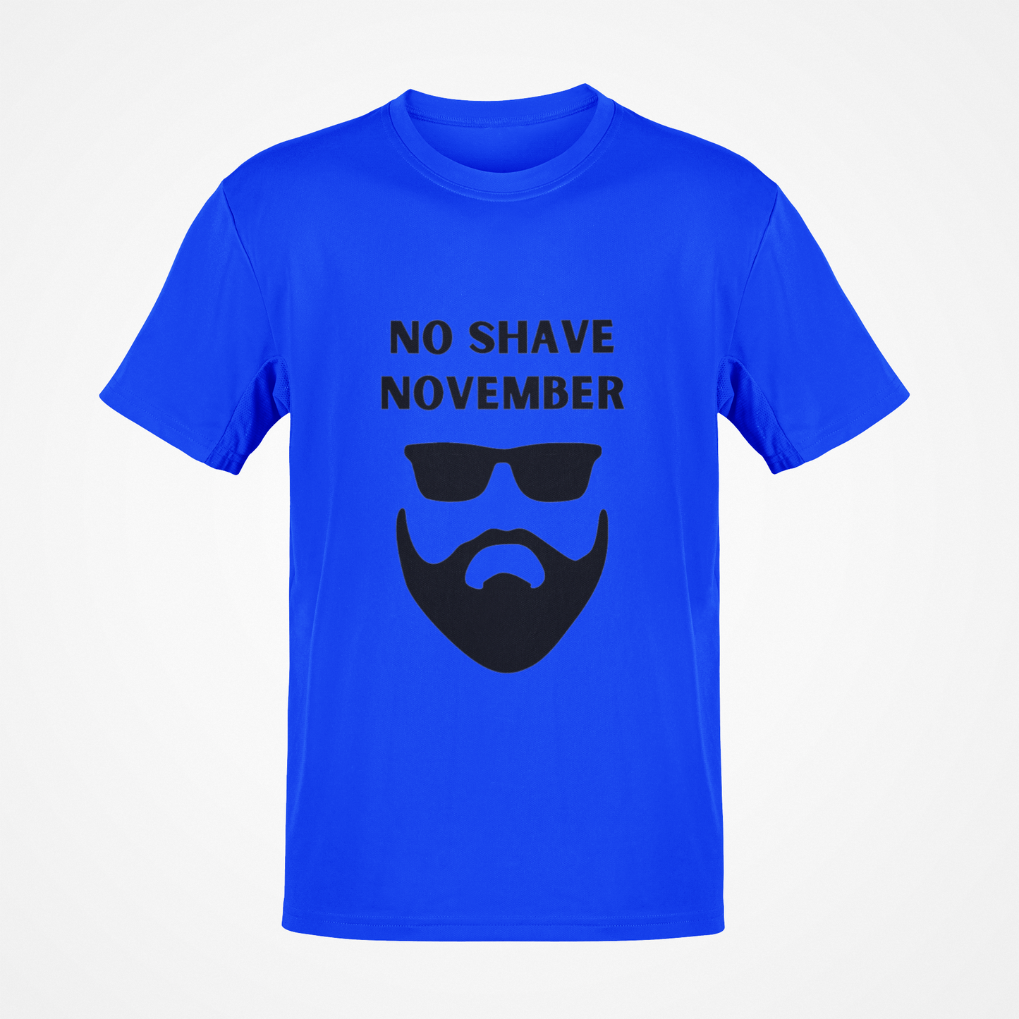 No Shave November Beard & Sunglasses (Black) T-Shirt