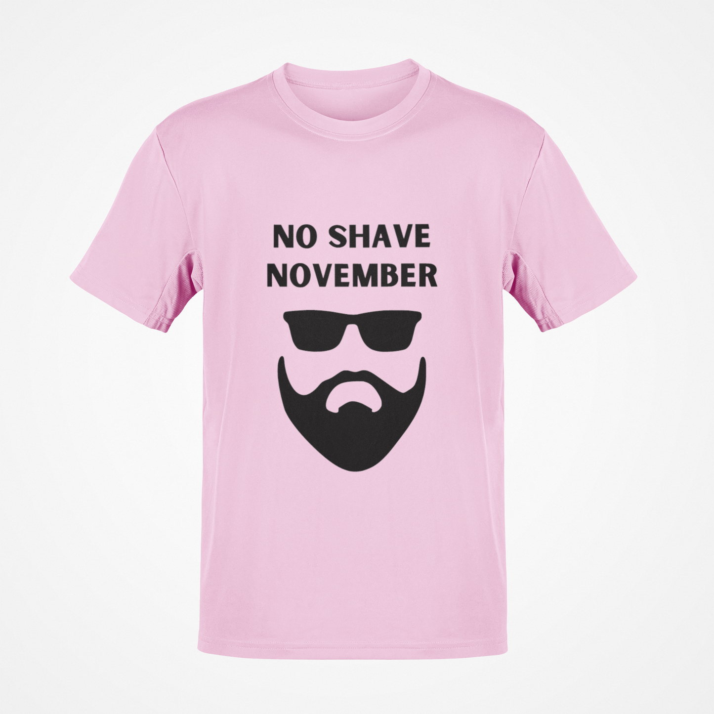 No Shave November Beard & Sunglasses (Black) T-Shirt