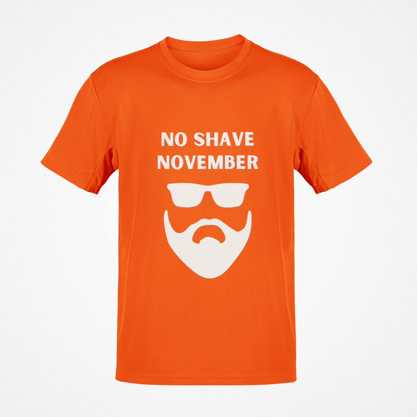 No Shave November Beard & Sunglasses (White) T-Shirt