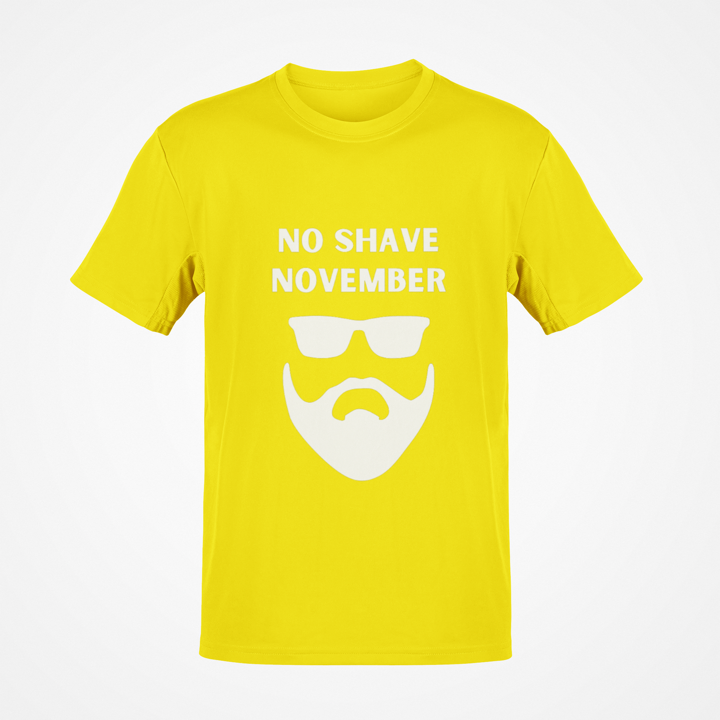 No Shave November Beard & Sunglasses (White) T-Shirt