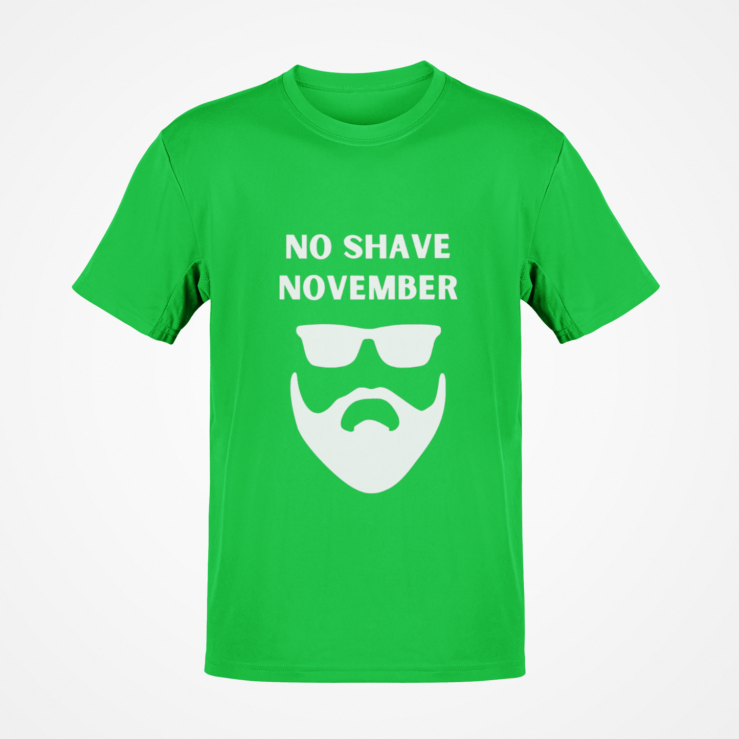 No Shave November Beard & Sunglasses (White) T-Shirt