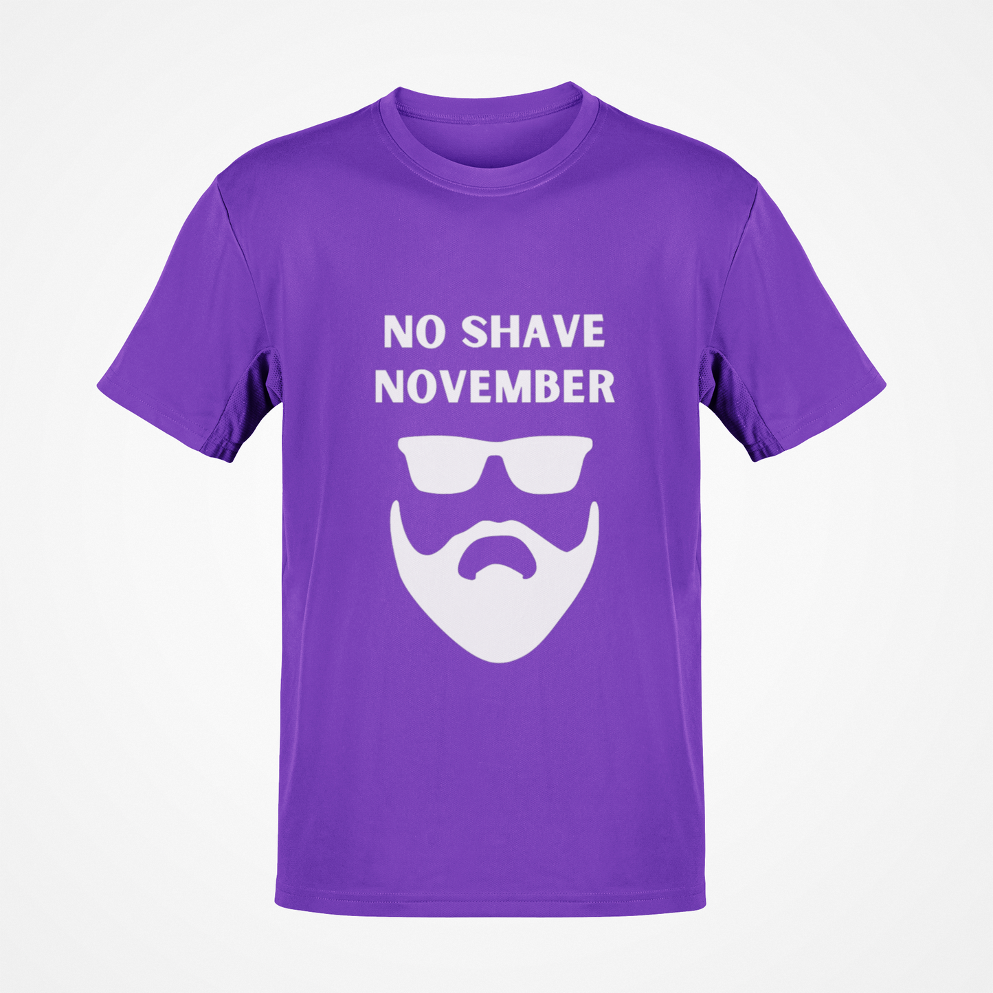 No Shave November Beard & Sunglasses (White) T-Shirt