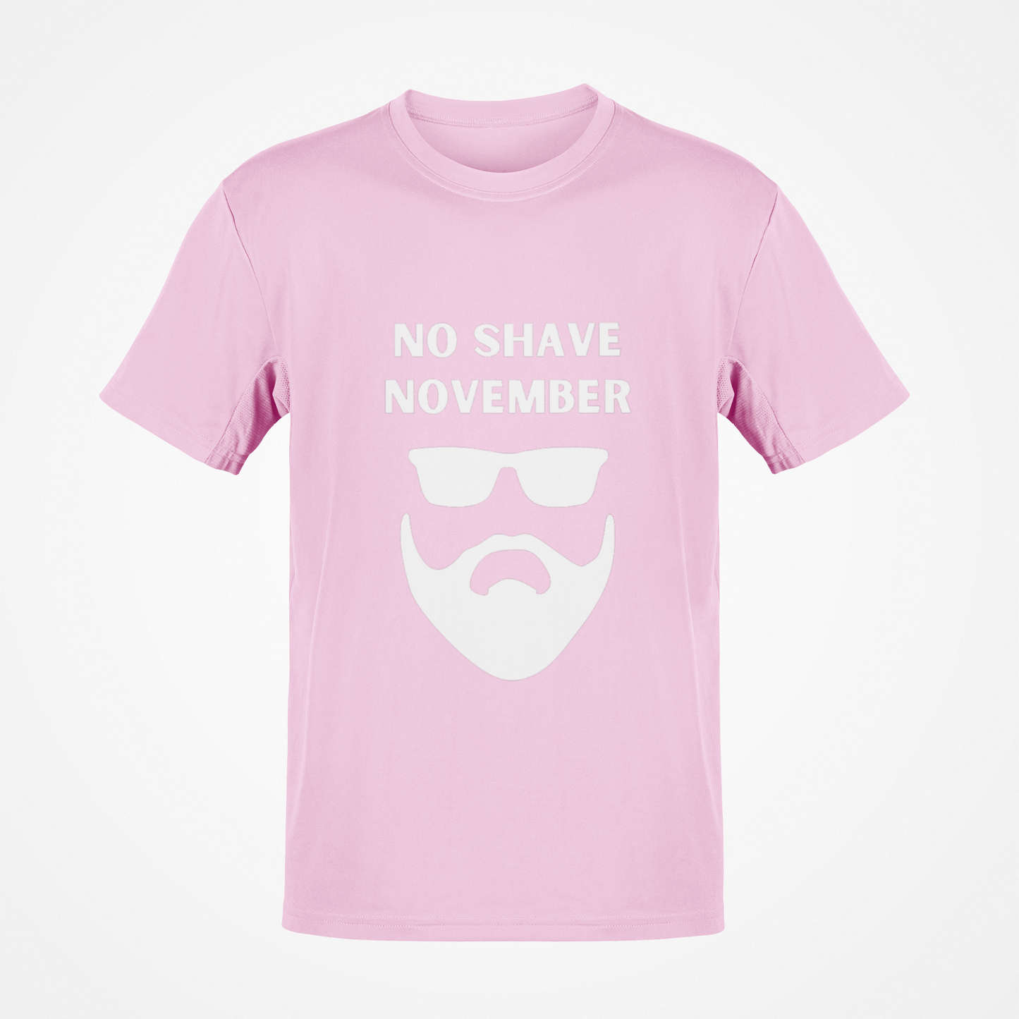 No Shave November Beard & Sunglasses (White) T-Shirt