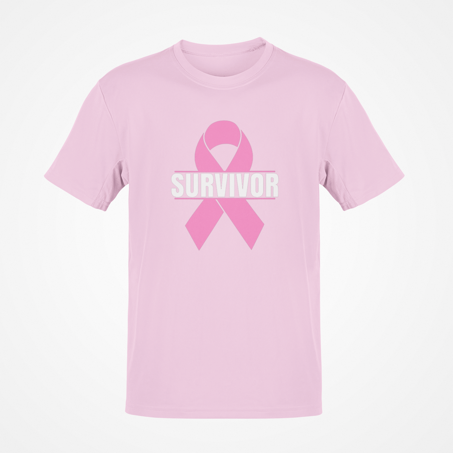 Breast Cancer Survivor (White Text) T-Shirt