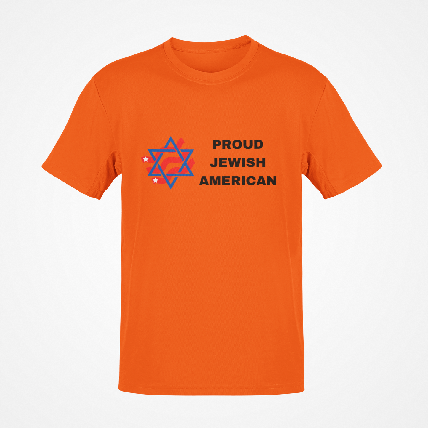 Proud Jewish American (Black Text) T-Shirt