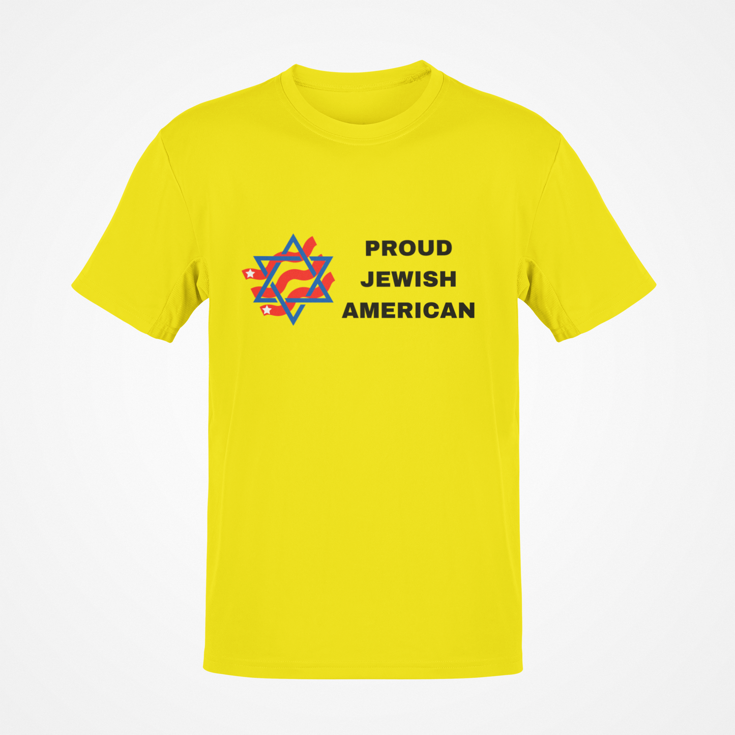 Proud Jewish American (Black Text) T-Shirt