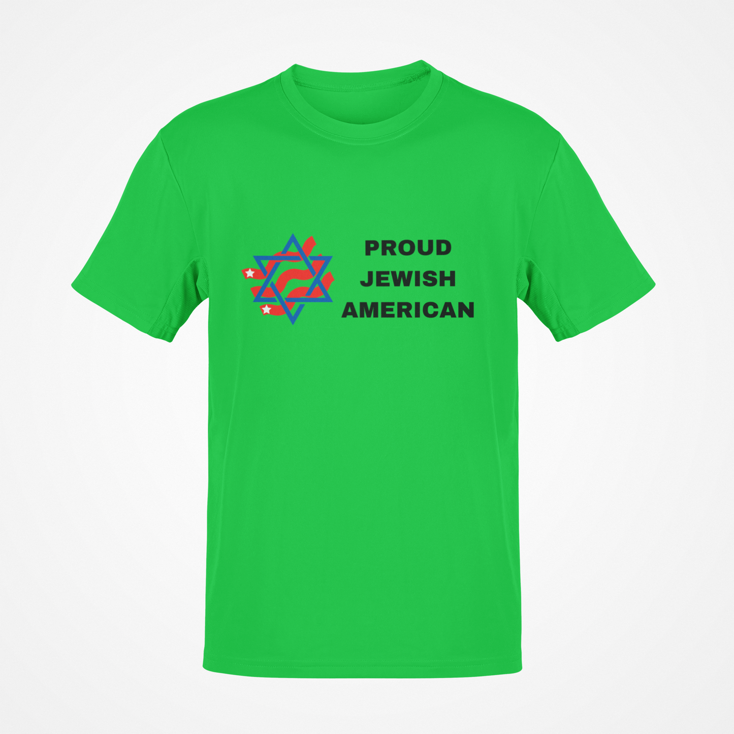 Proud Jewish American (Black Text) T-Shirt