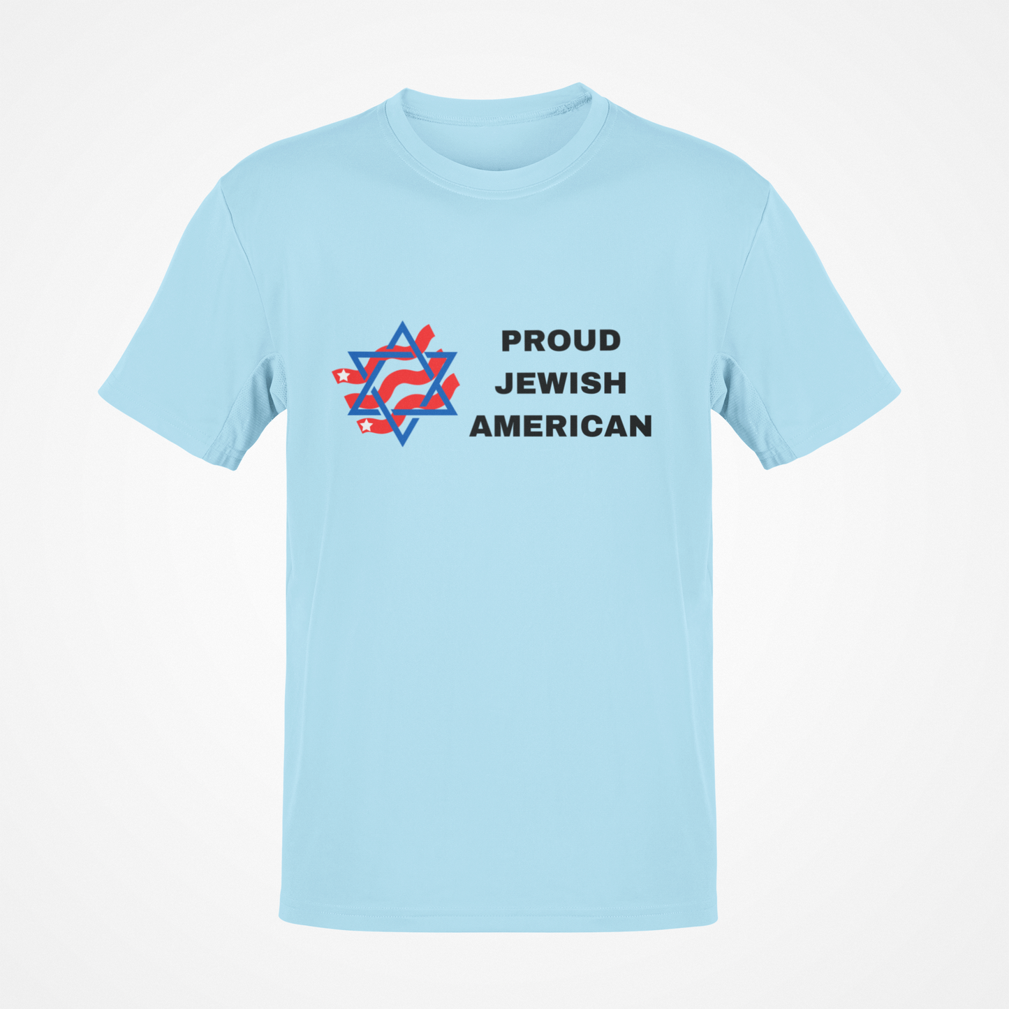 Proud Jewish American (Black Text) T-Shirt