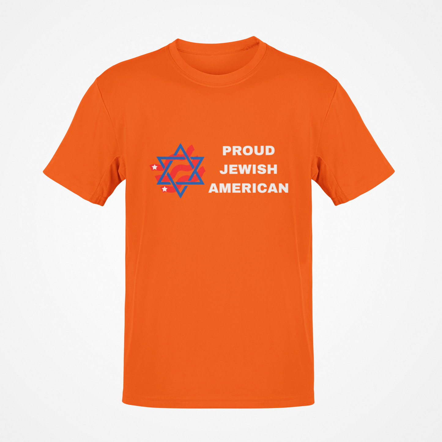 Proud Jewish American (White Text) T-Shirt