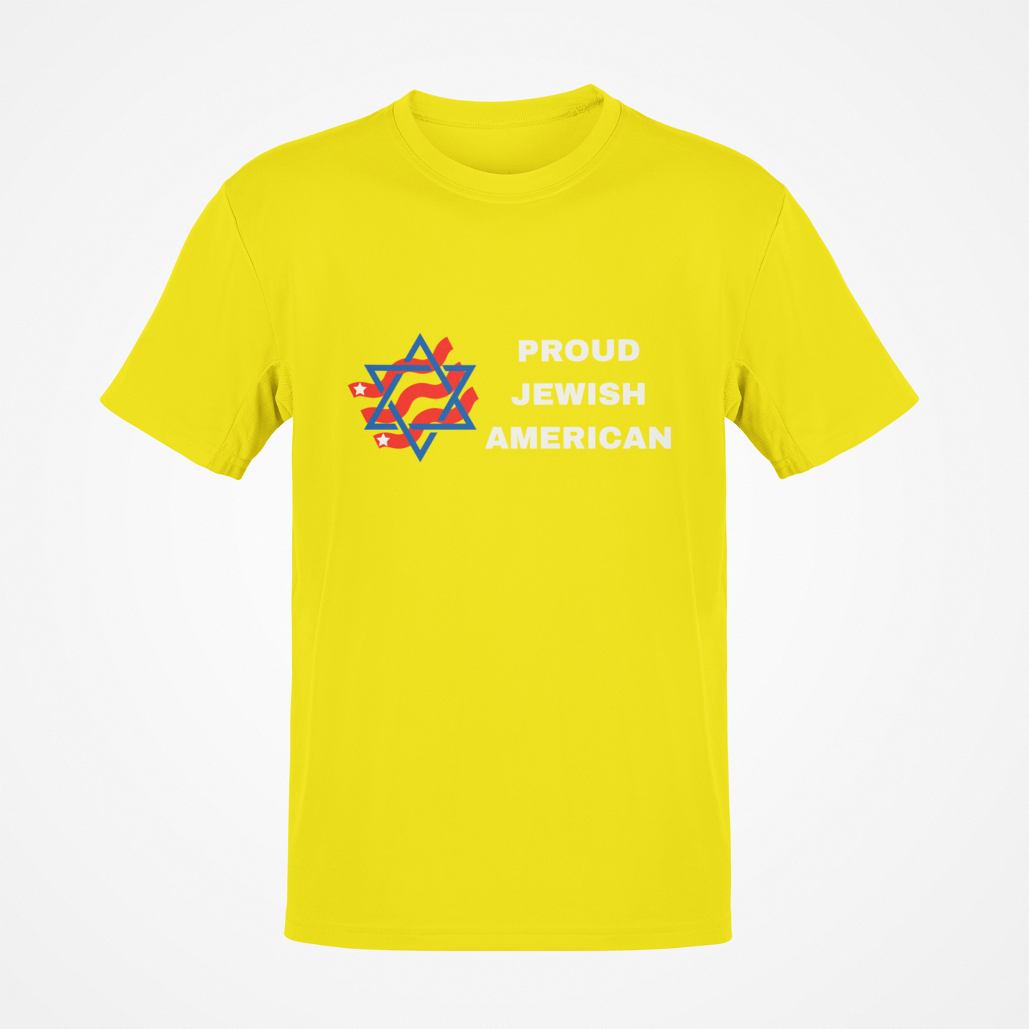 Proud Jewish American (White Text) T-Shirt