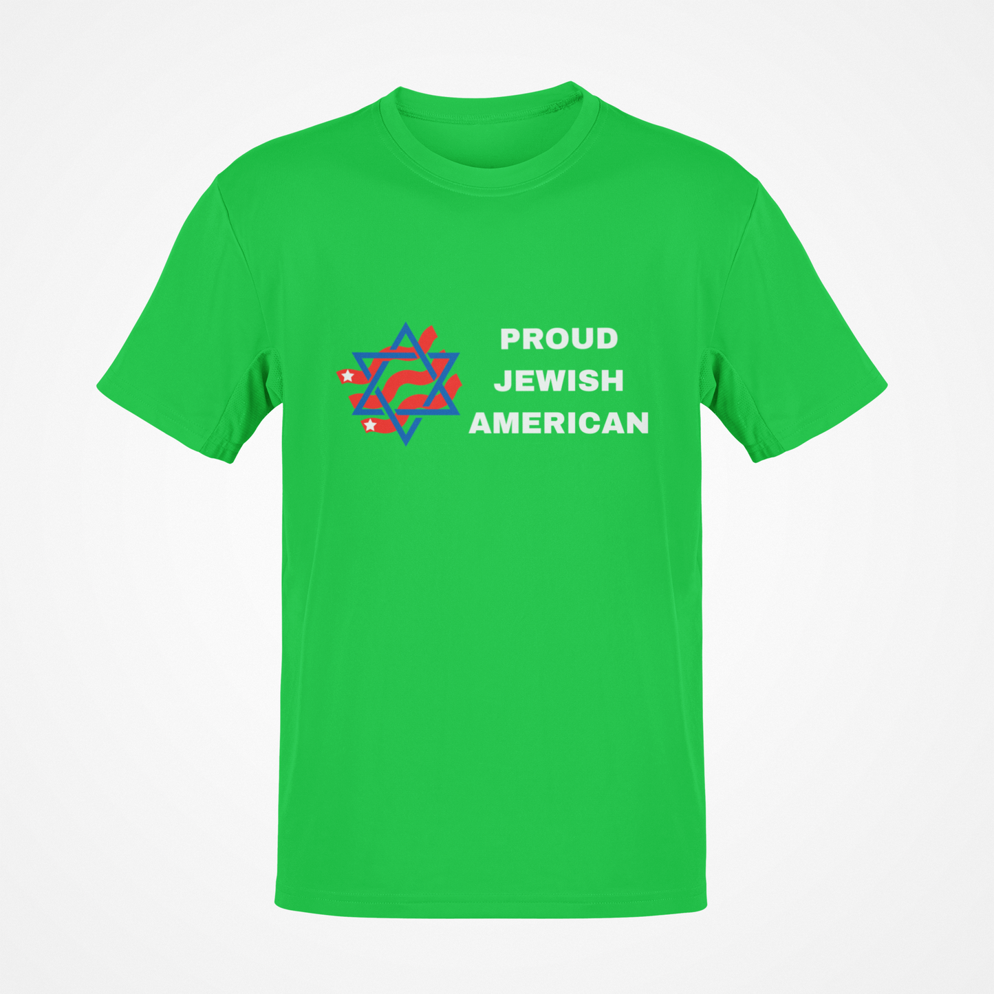 Proud Jewish American (White Text) T-Shirt