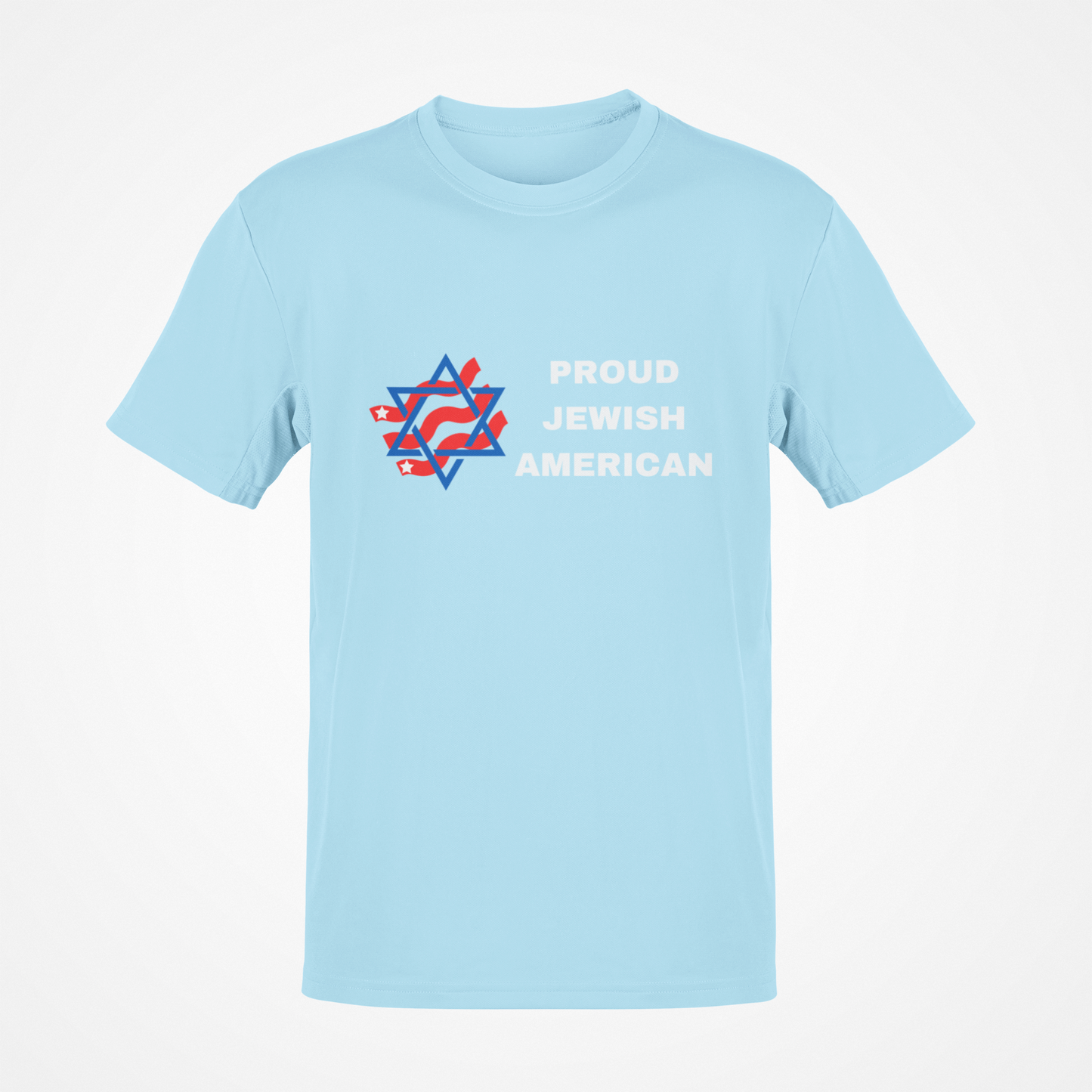 Proud Jewish American (White Text) T-Shirt
