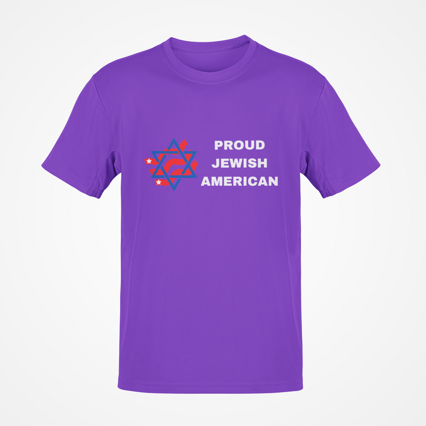 Proud Jewish American (White Text) T-Shirt