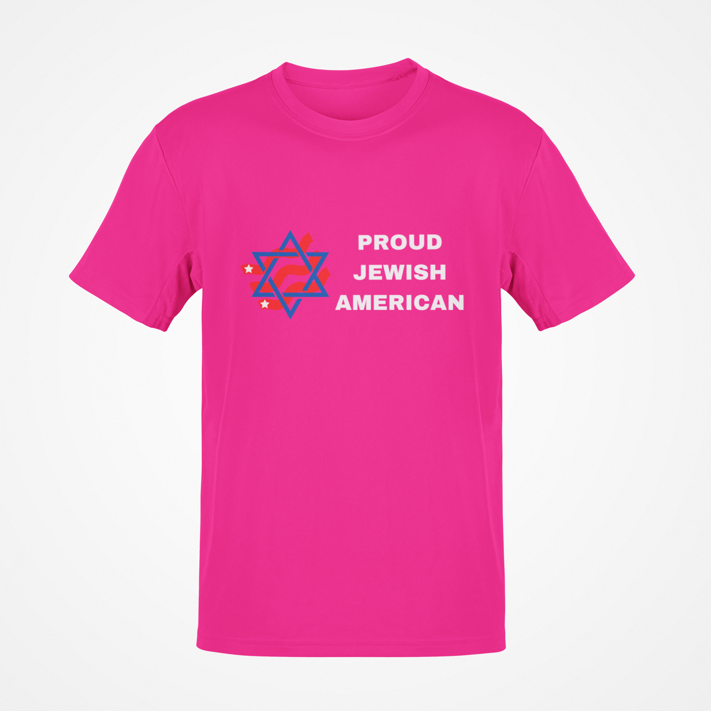 Proud Jewish American (White Text) T-Shirt