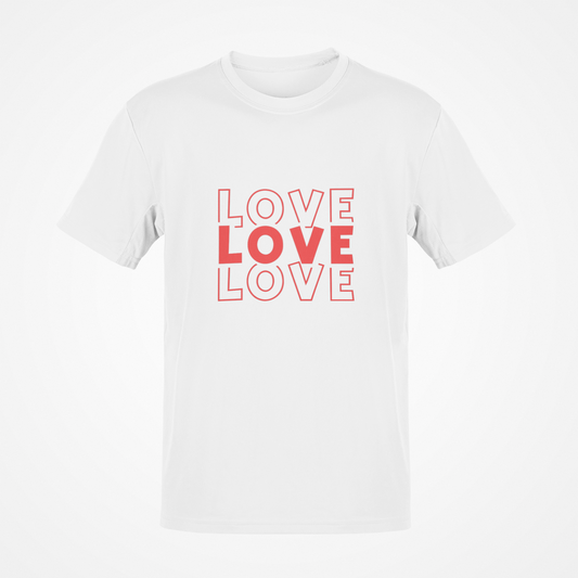 Camiseta Amor (texto rojo)