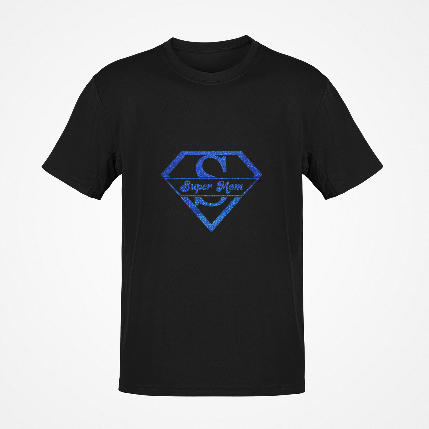 Super Mom Glitter (Black) T-Shirt