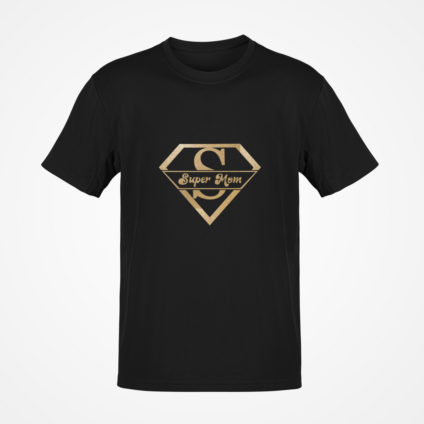 Super Mom Glitter (Black) T-Shirt