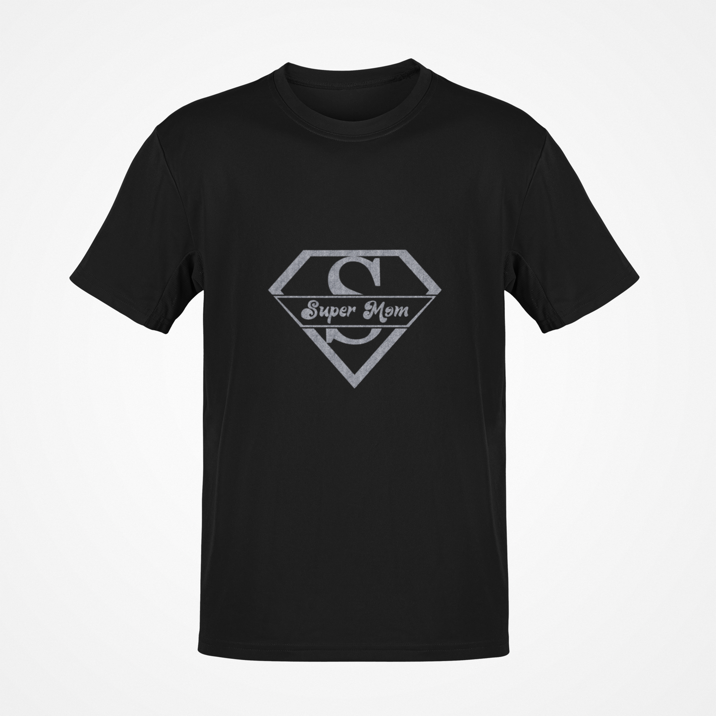 Super Mom Glitter (Black) T-Shirt