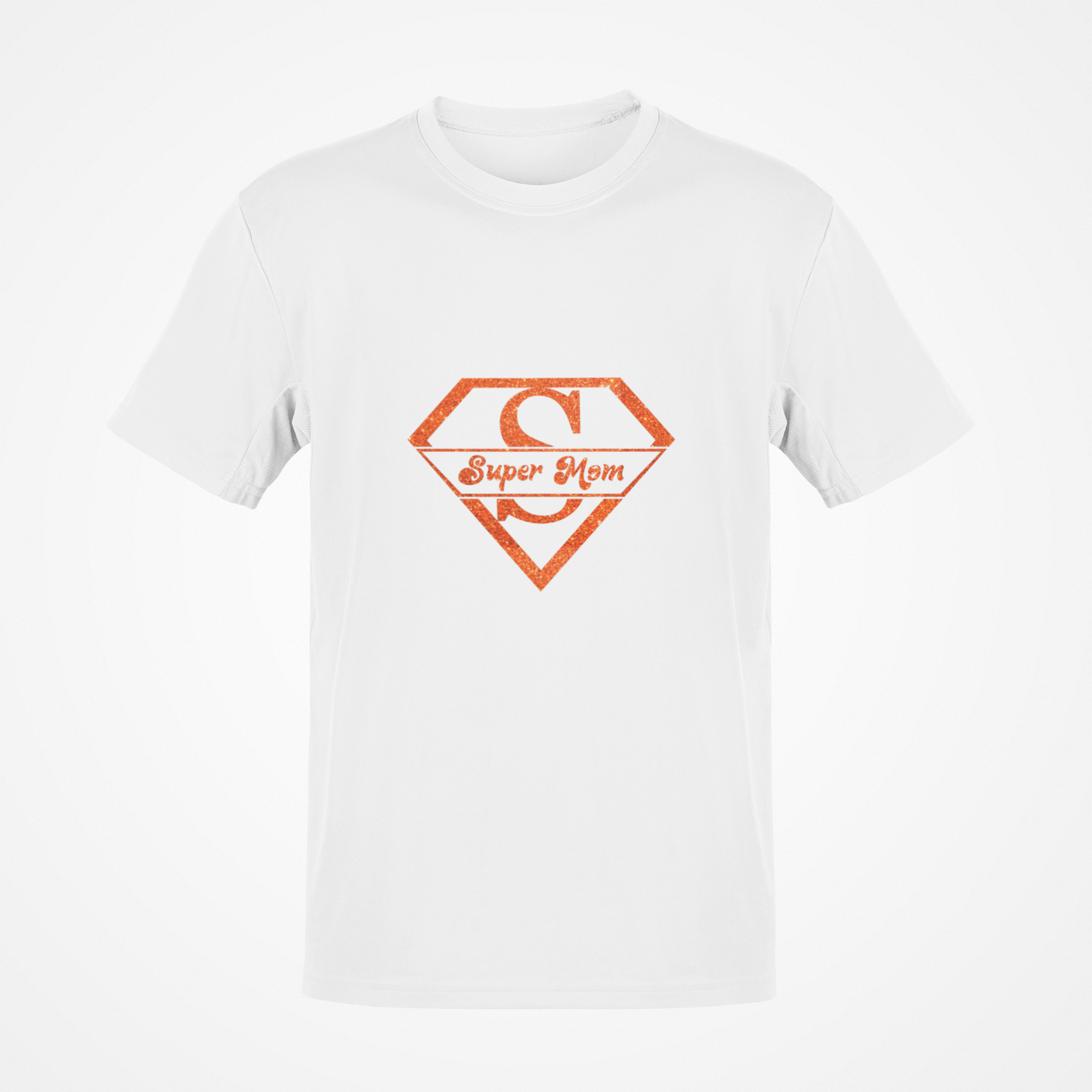 Super Mom Glitter (White) T-Shirt