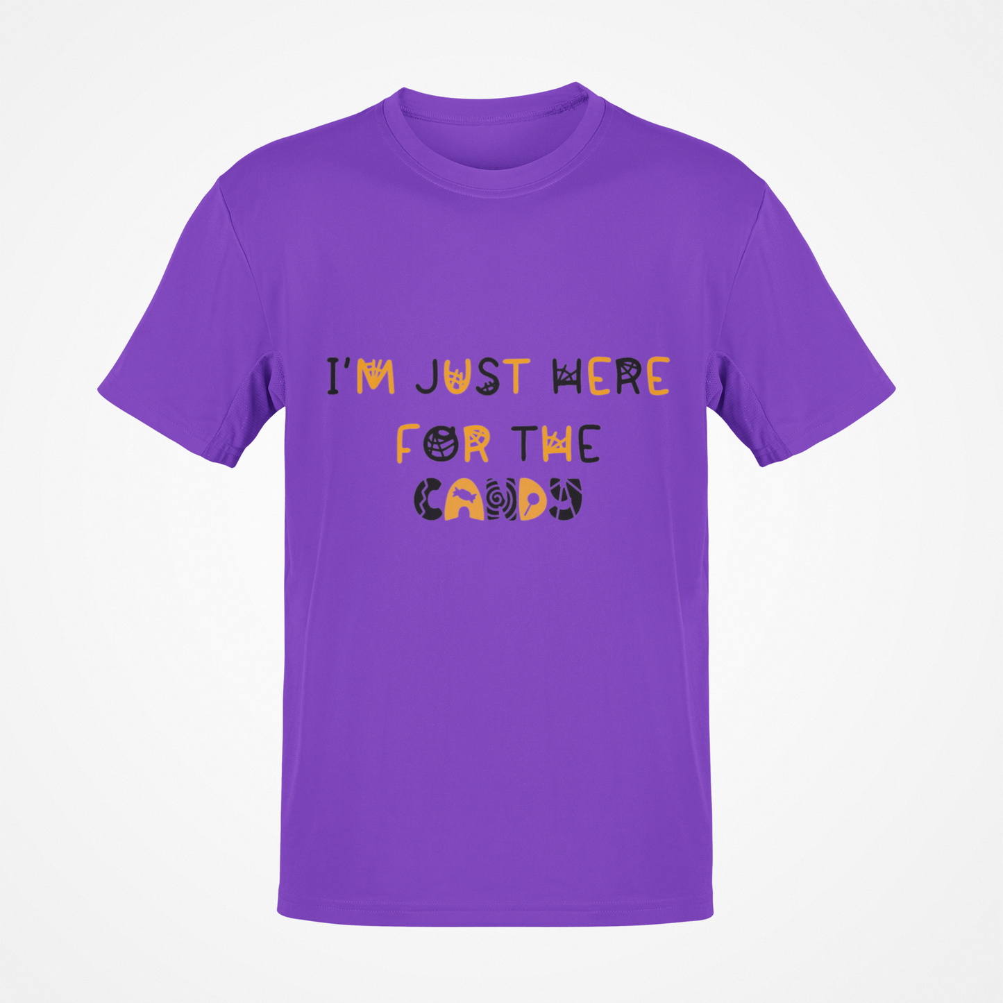 Camiseta Estoy aquí por el caramelo (texto negro)
