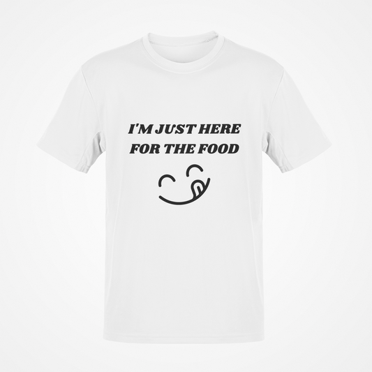 Solo estoy aquí por la comida (texto negro) Camiseta