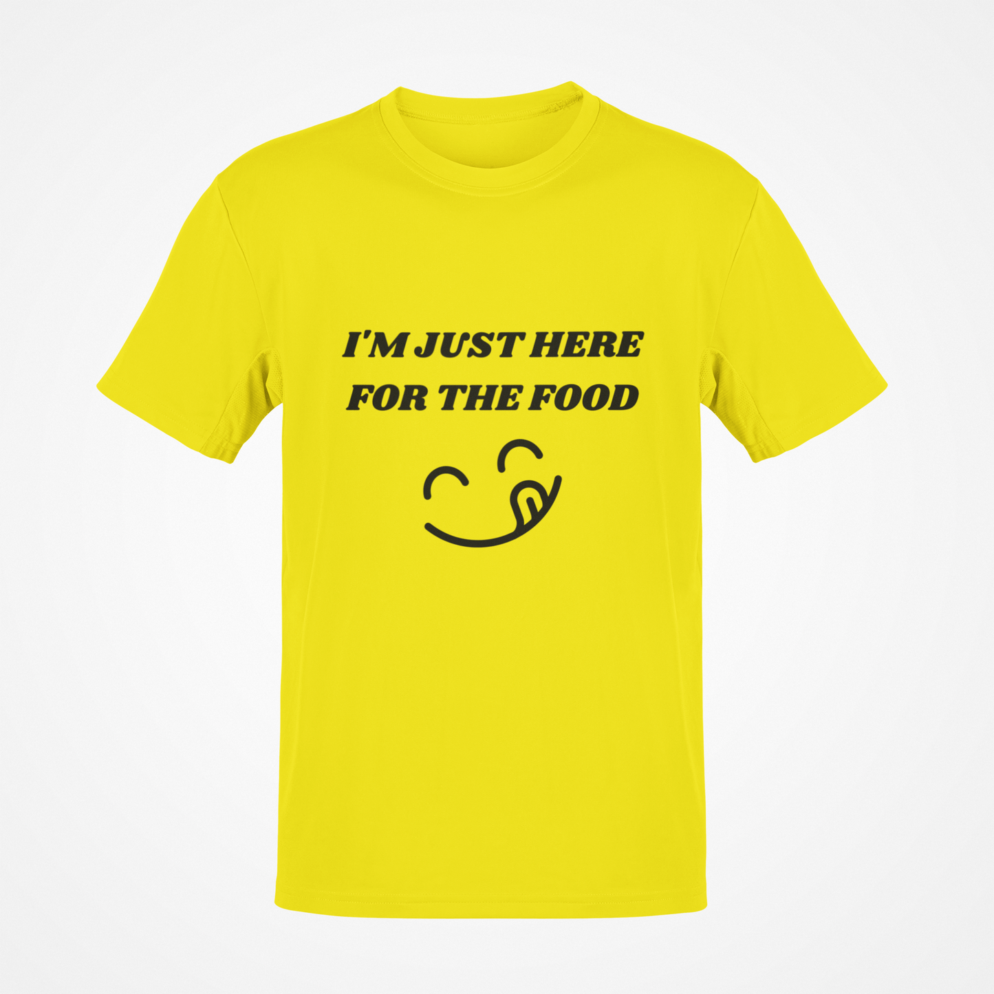 Solo estoy aquí por la comida (texto negro) Camiseta