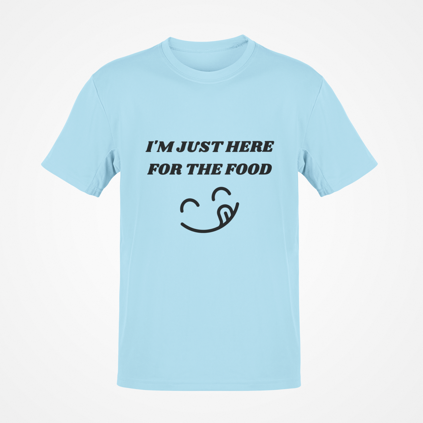 Solo estoy aquí por la comida (texto negro) Camiseta
