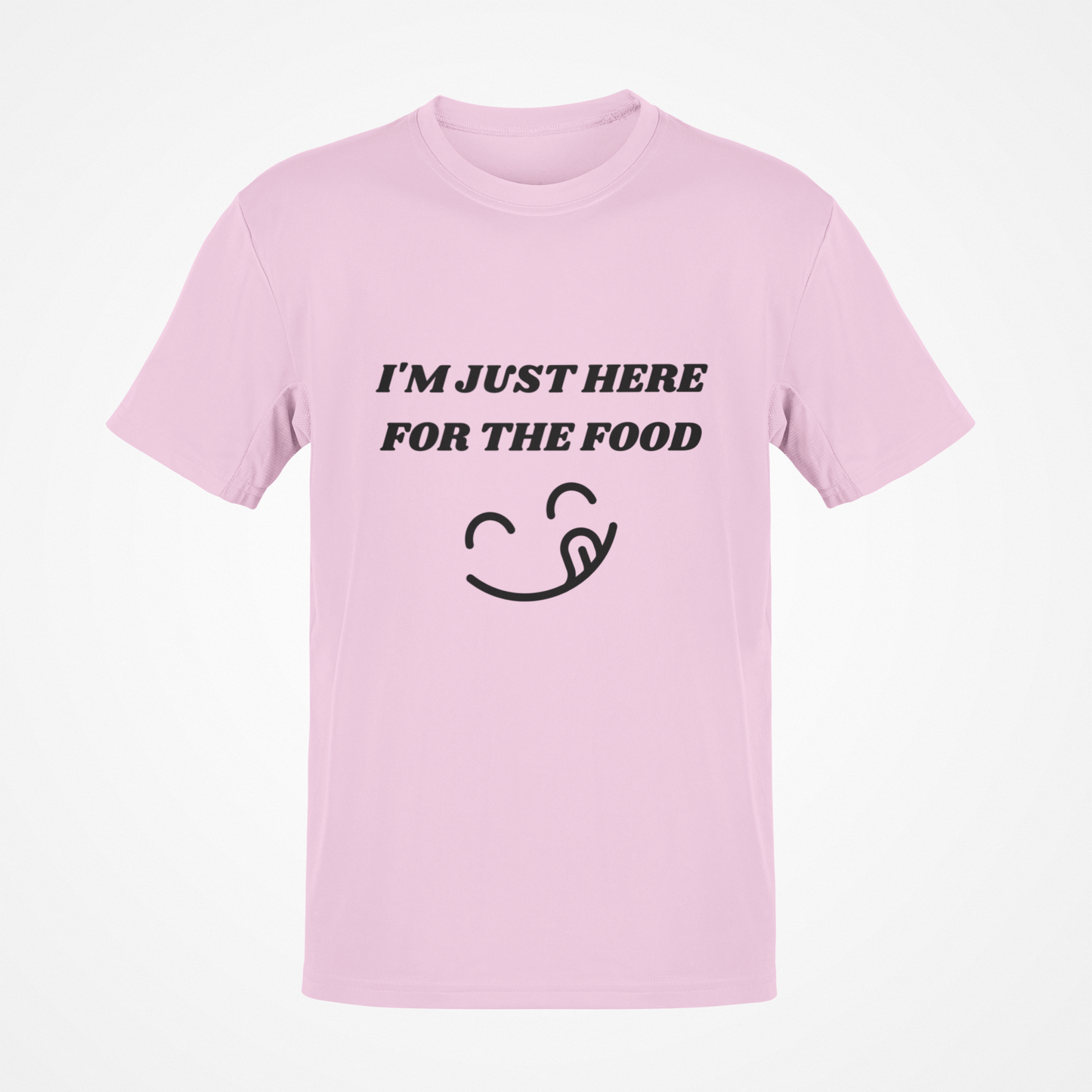 Solo estoy aquí por la comida (texto negro) Camiseta