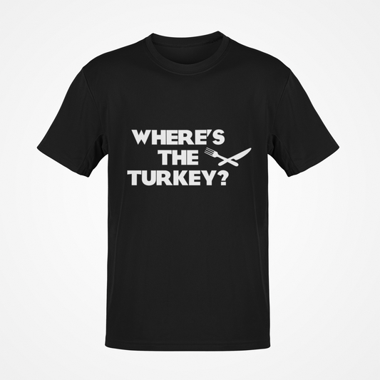 Camiseta Dónde está el pavo (texto blanco)