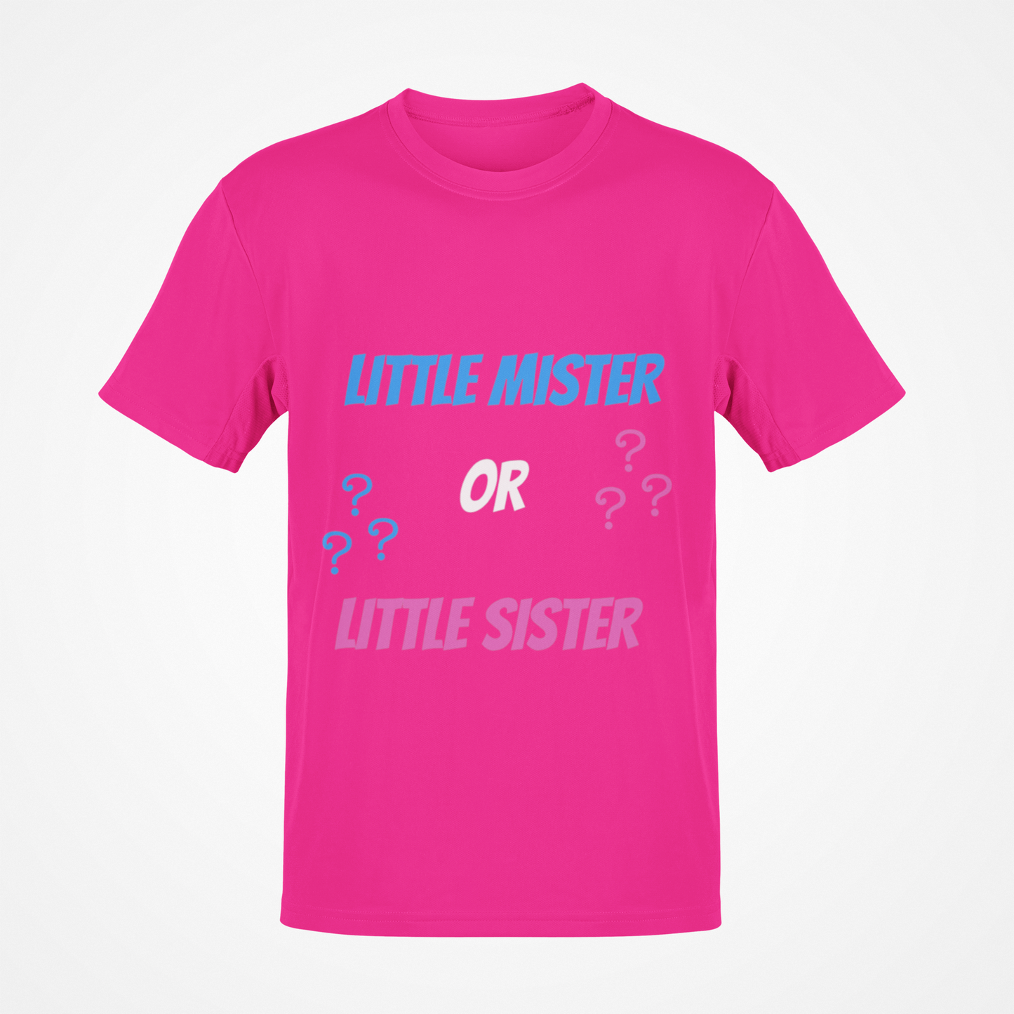 Camiseta Little Mister Or Little Sister (texto en blanco)