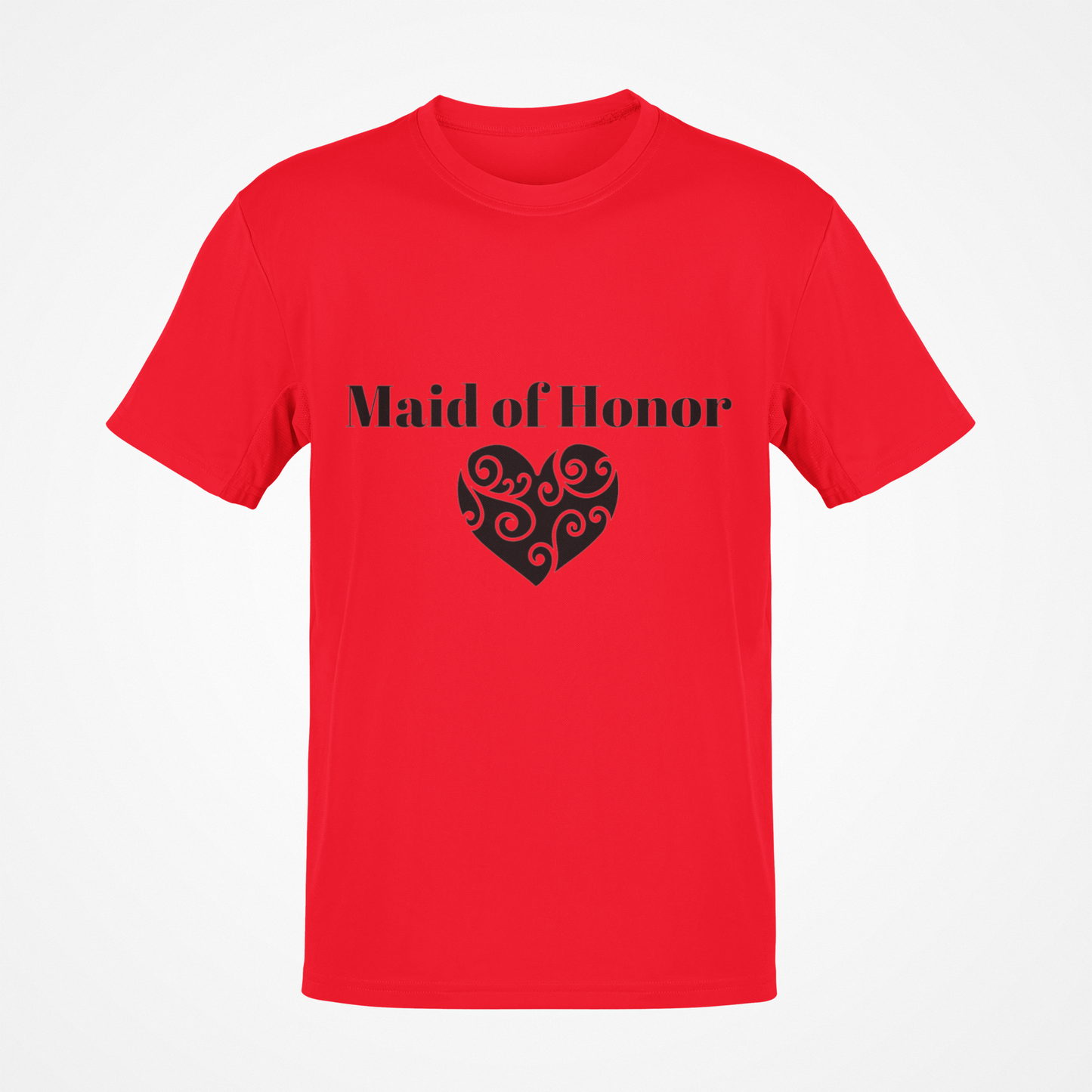 Camiseta de dama de honor (texto negro)