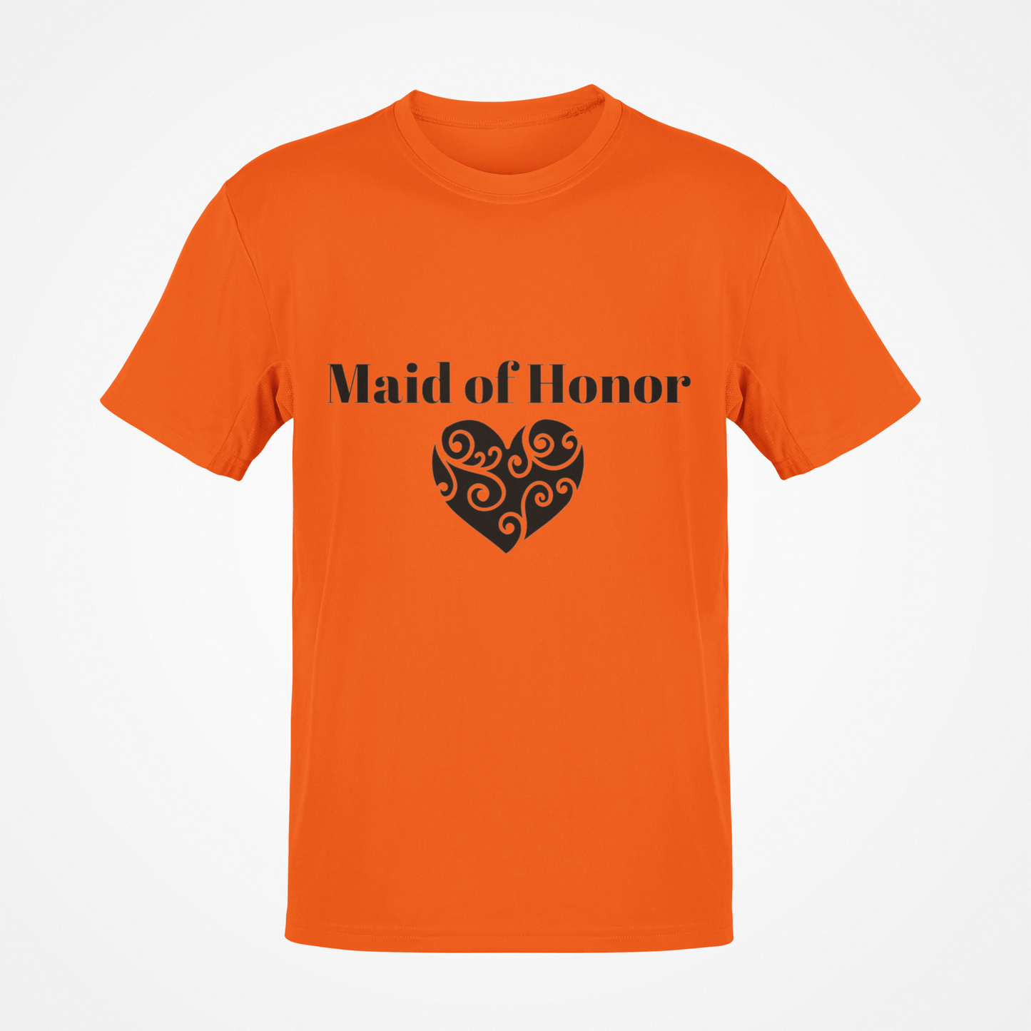 Camiseta de dama de honor (texto negro)
