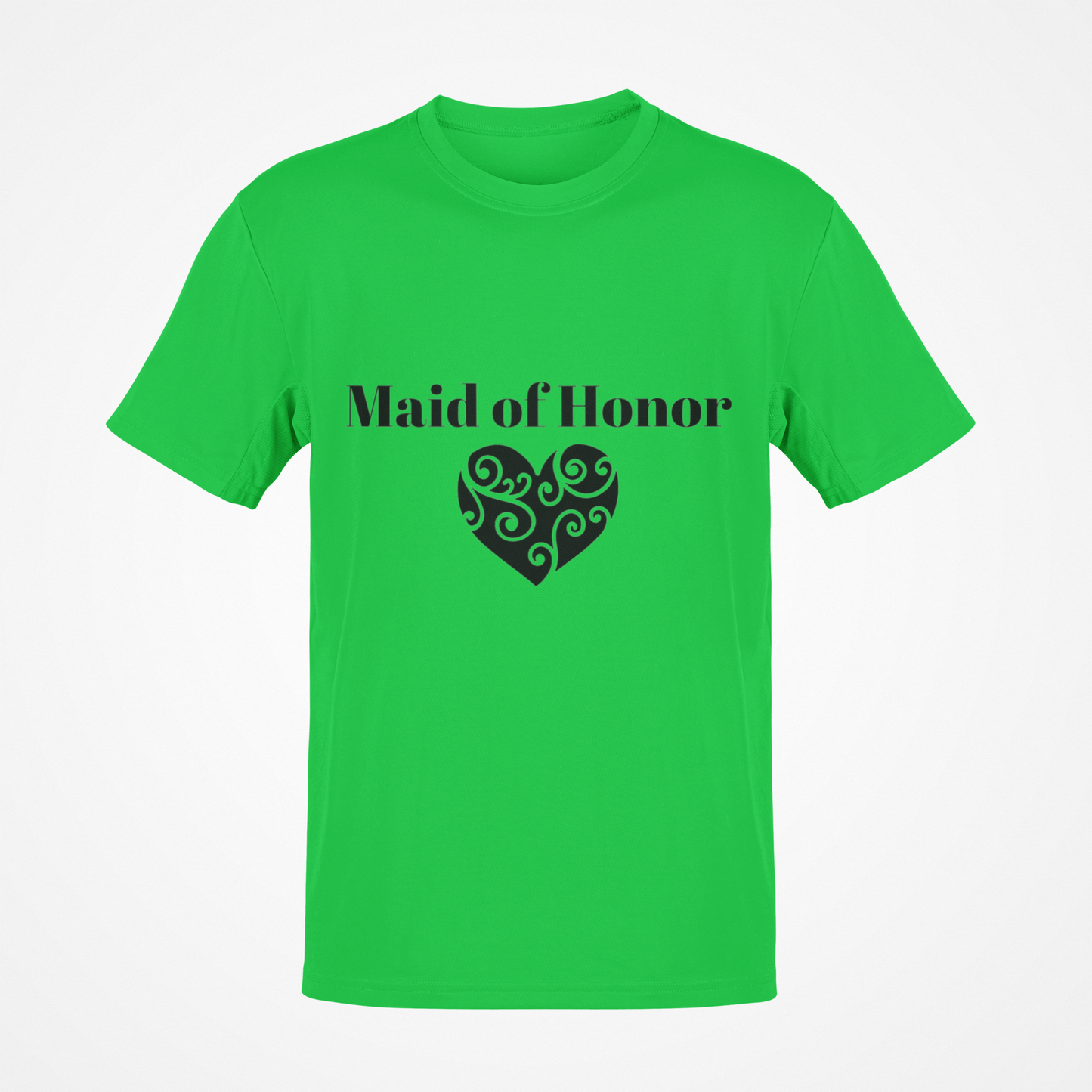 Camiseta de dama de honor (texto negro)