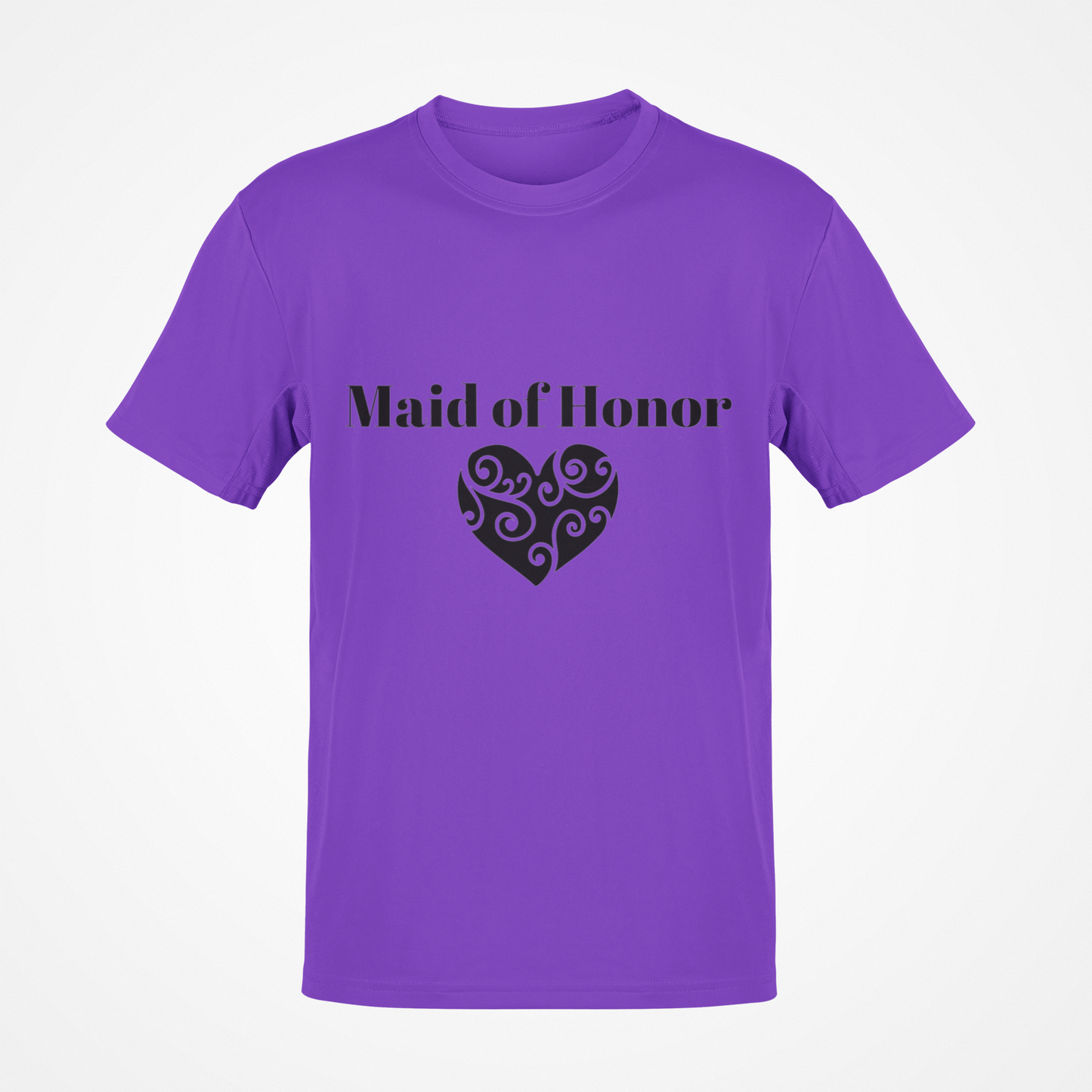 Camiseta de dama de honor (texto negro)