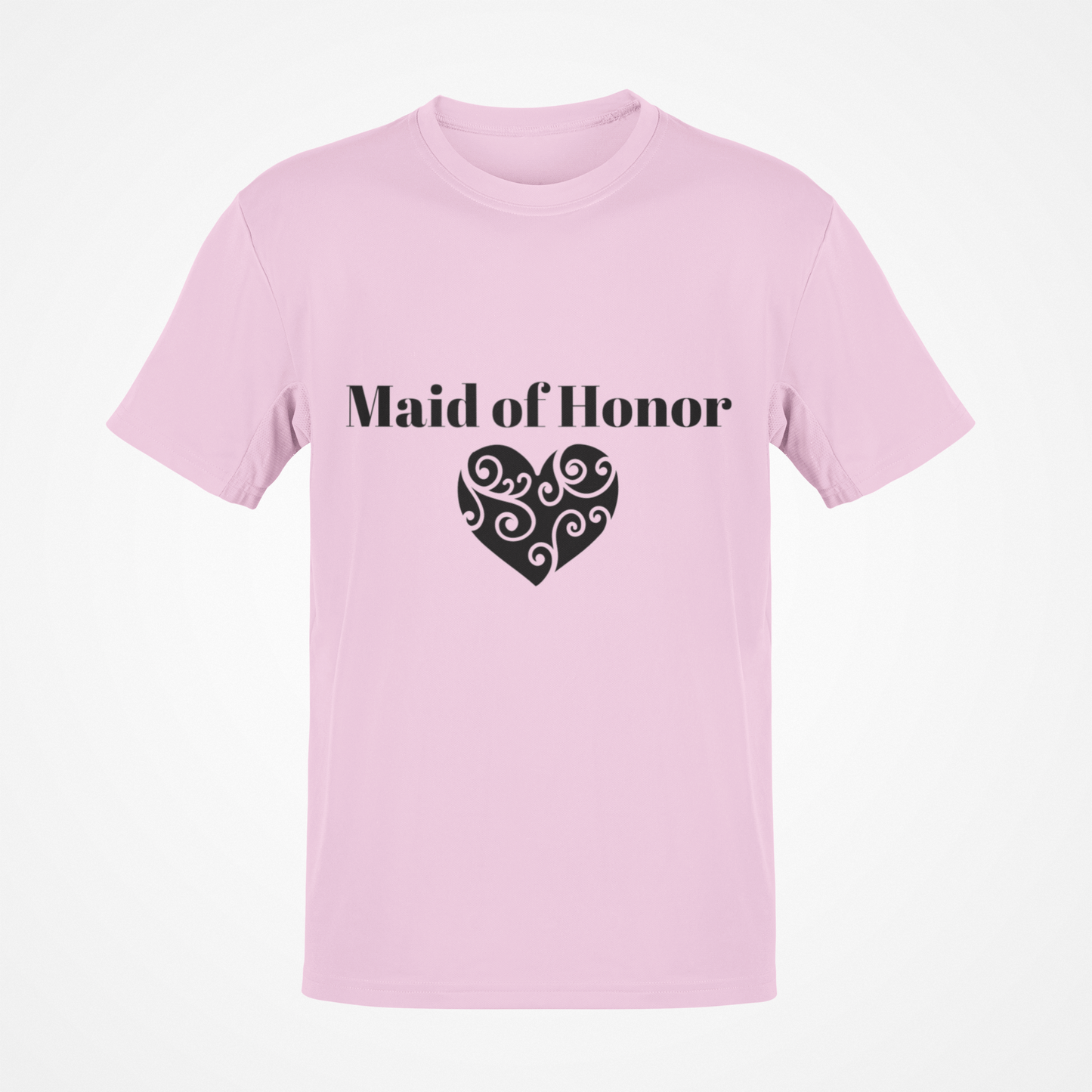 Camiseta de dama de honor (texto negro)