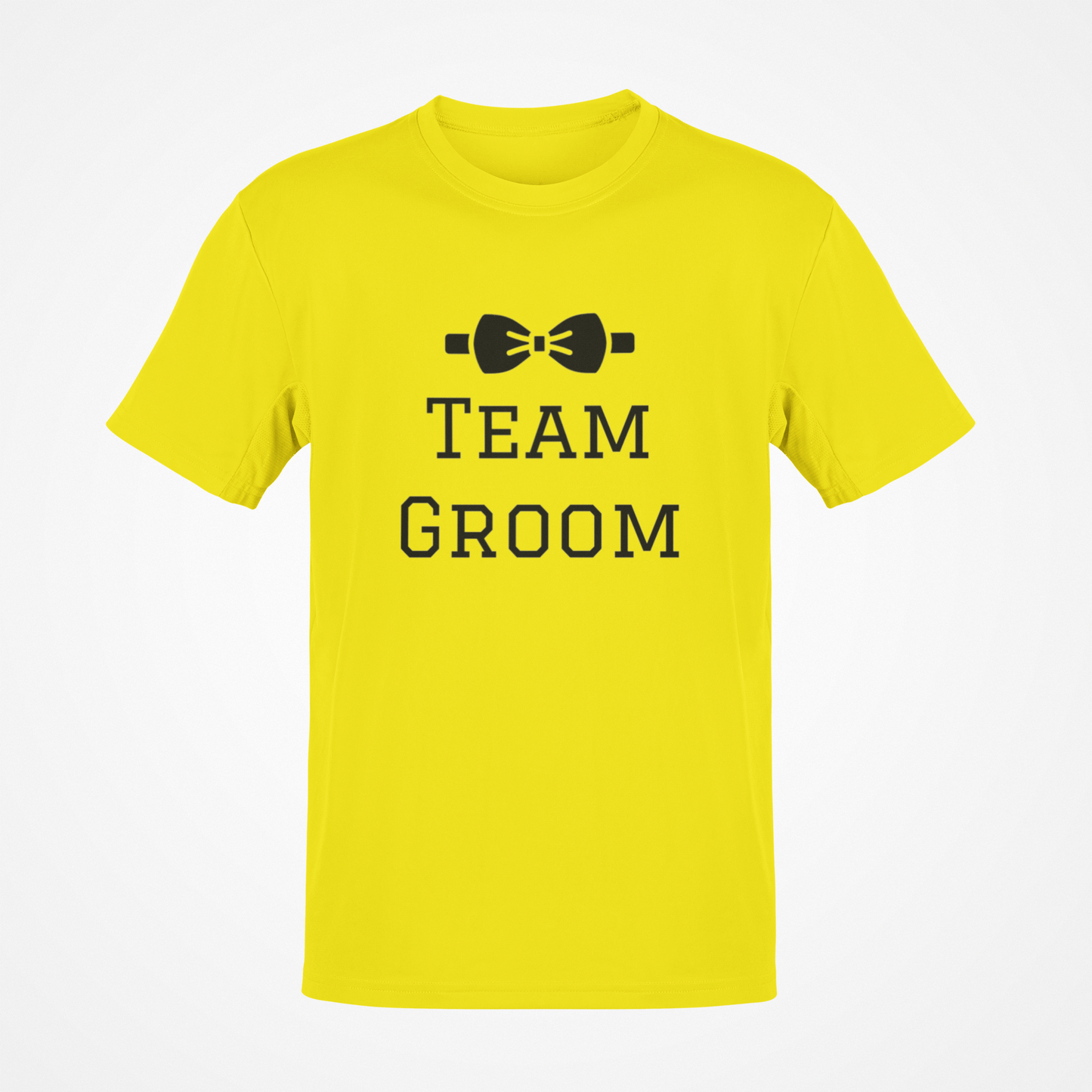 Camiseta del novio del equipo (texto negro)