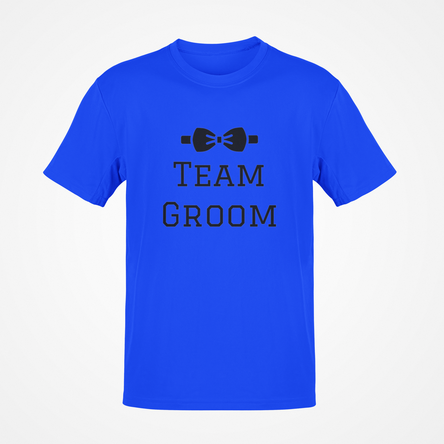 Camiseta del novio del equipo (texto negro)