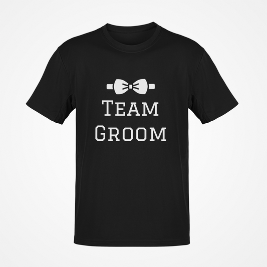 Camiseta del novio del equipo (texto blanco)