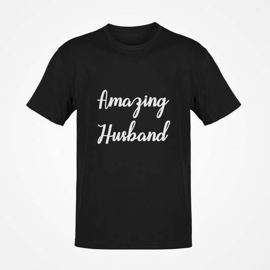 Camisetas de pareja de esposo increíble y esposa increíble