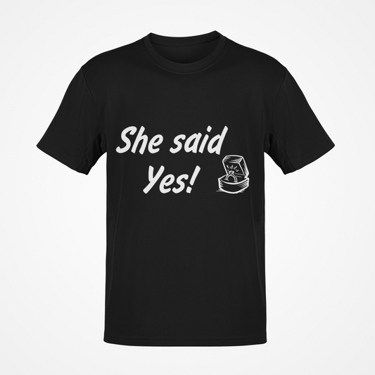¡Ella dijo que sí! &amp; ¡Dije si! Pareja Camisetas