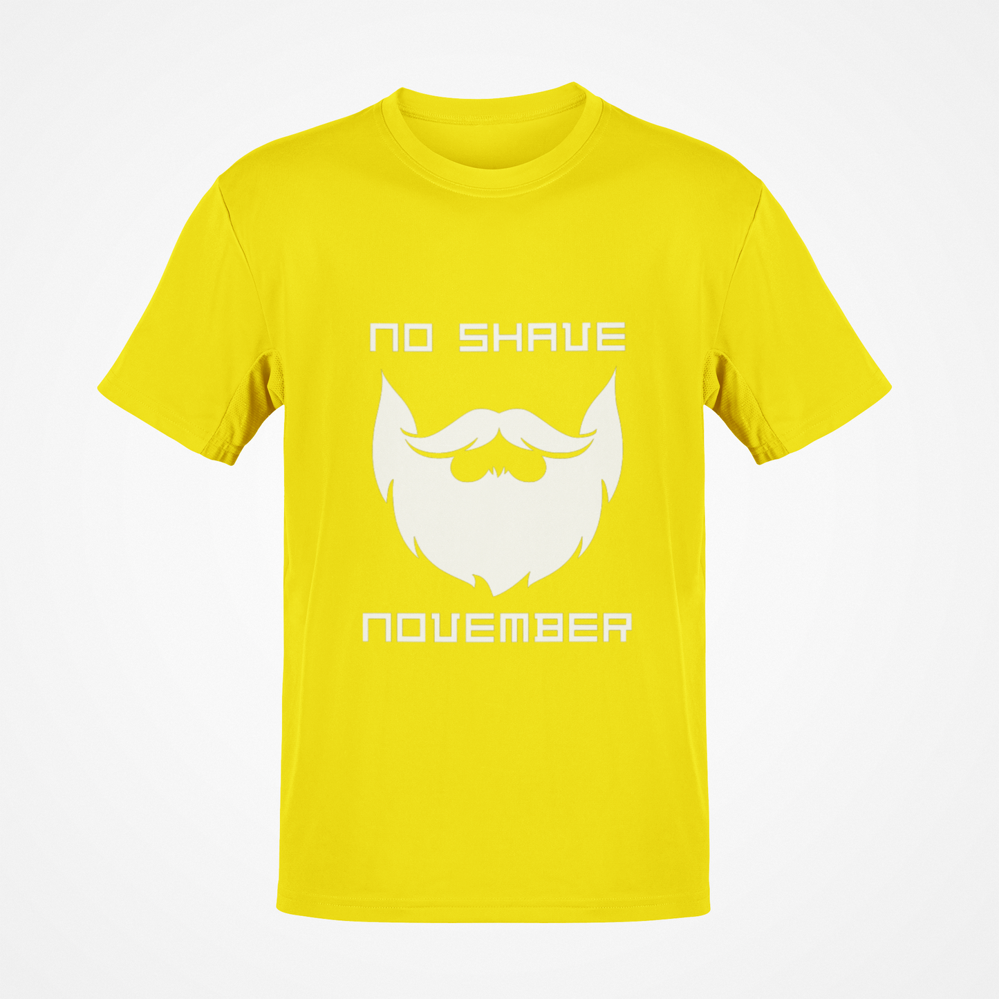 No Shave November Full Beard (White) T-Shirt