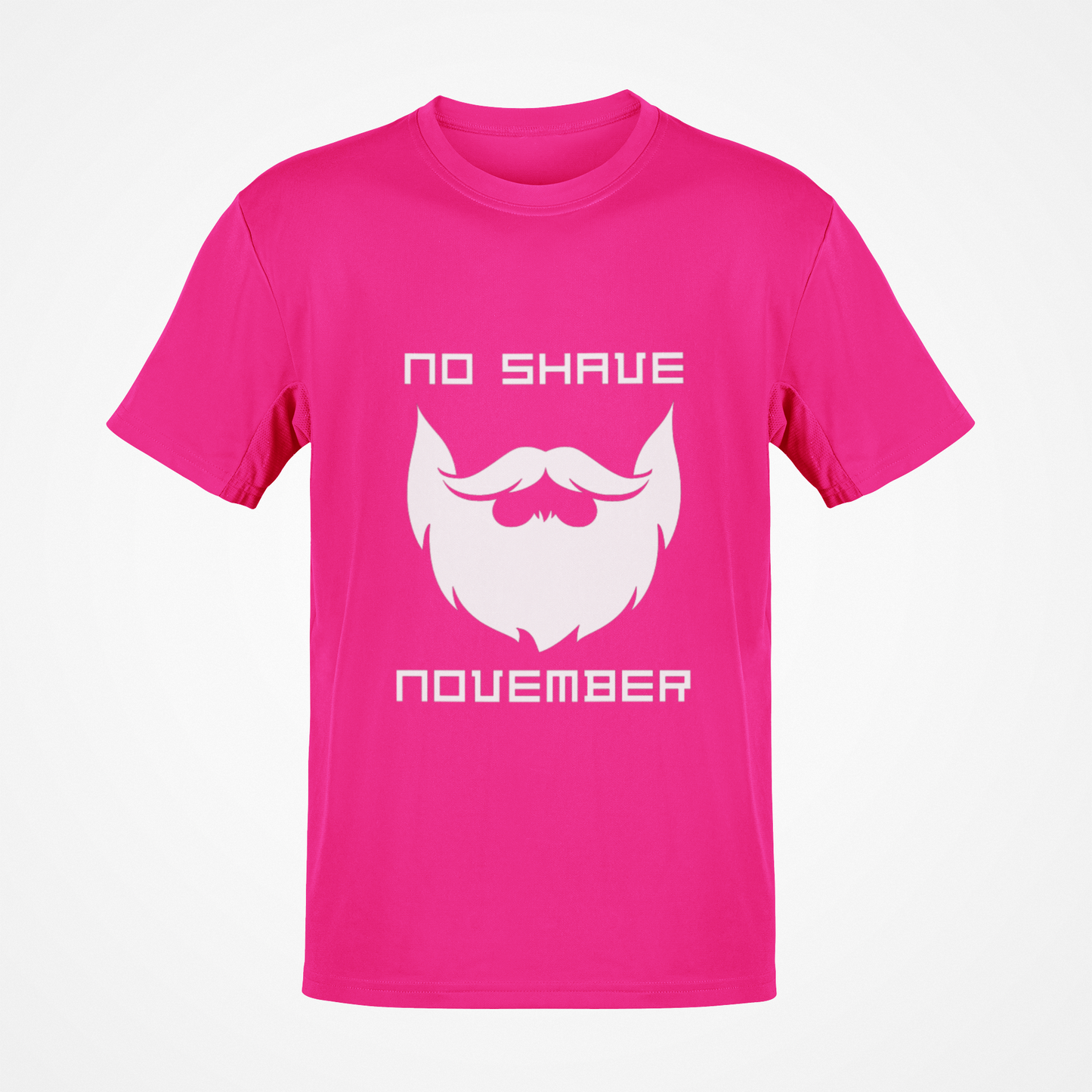 No Shave November Full Beard (White) T-Shirt