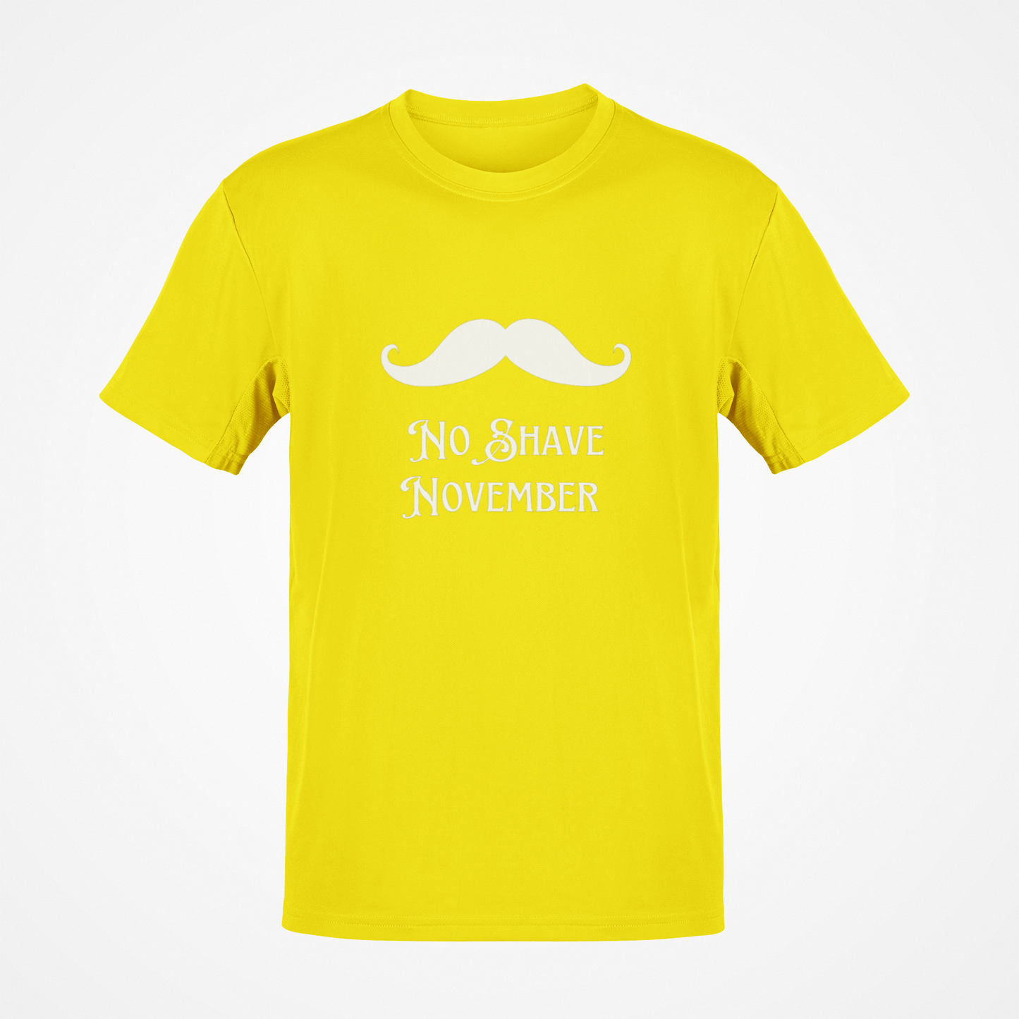 No Shave November Mustache (White) T-Shirt