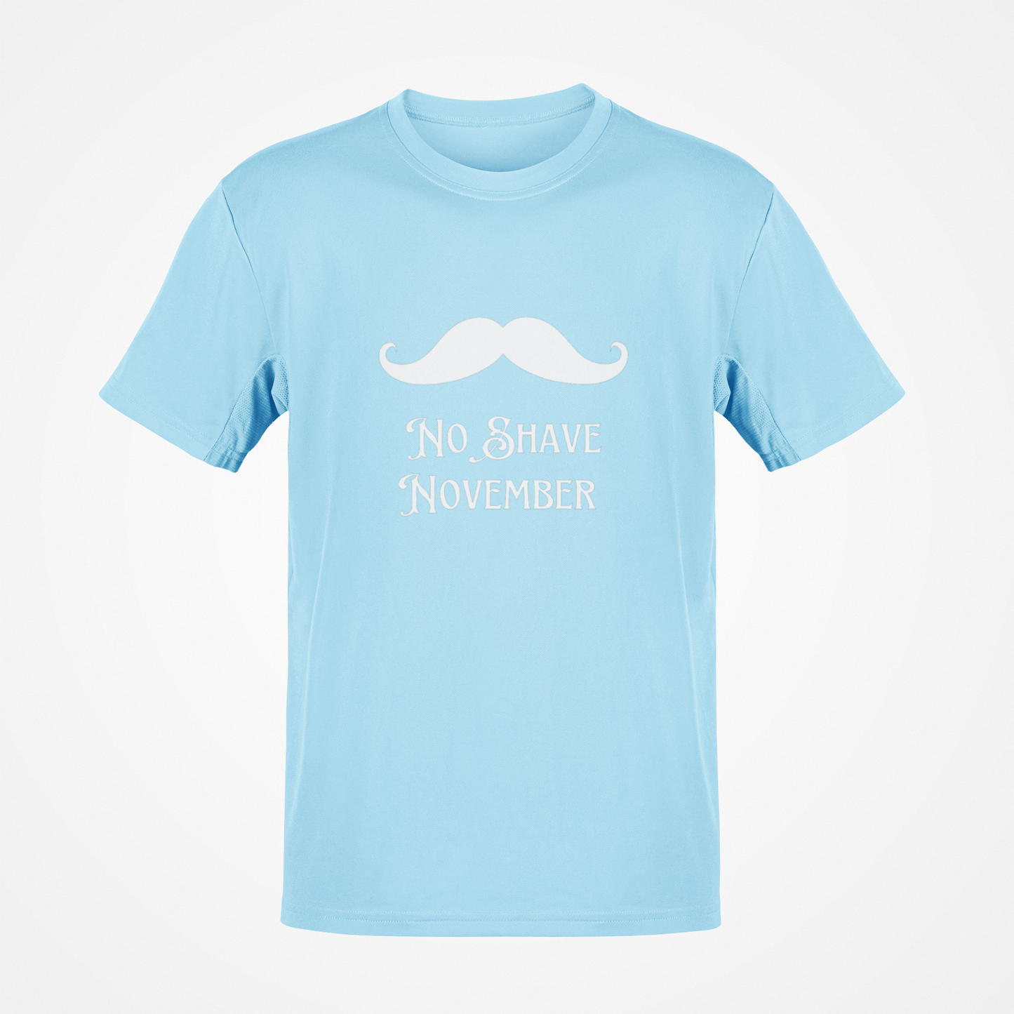 No Shave November Mustache (White) T-Shirt
