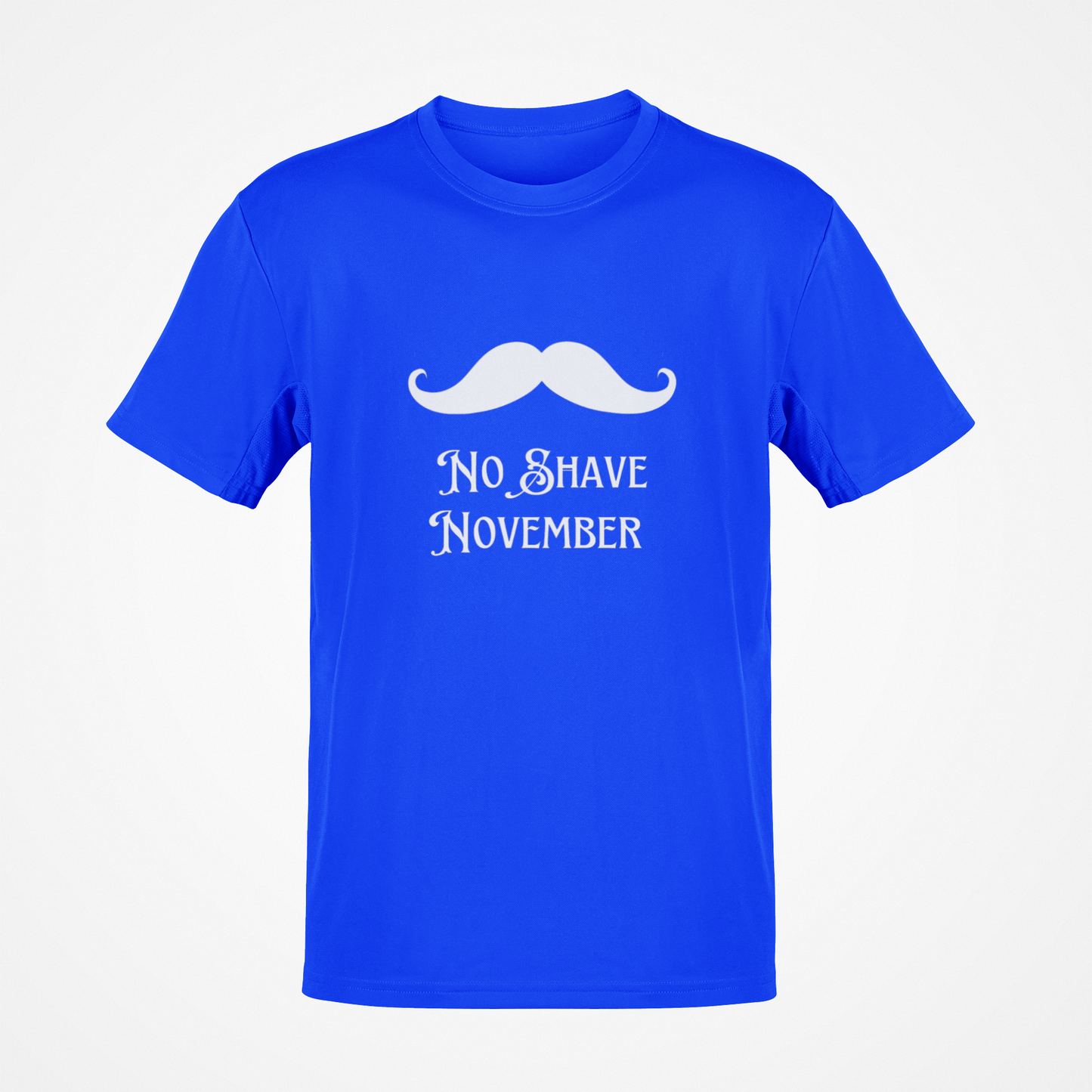 No Shave November Mustache (White) T-Shirt